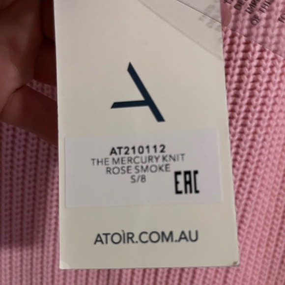 Atoir Pink One Shoulder Mercury Knit Long Sweater - Picture 5 of 10